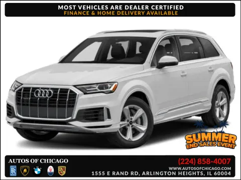White 2021 Audi Q7 Premium for sale in Arlington Heights, IL