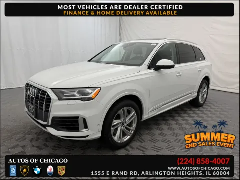 White 2021 Audi Q7 Premium for sale in Arlington Heights, IL