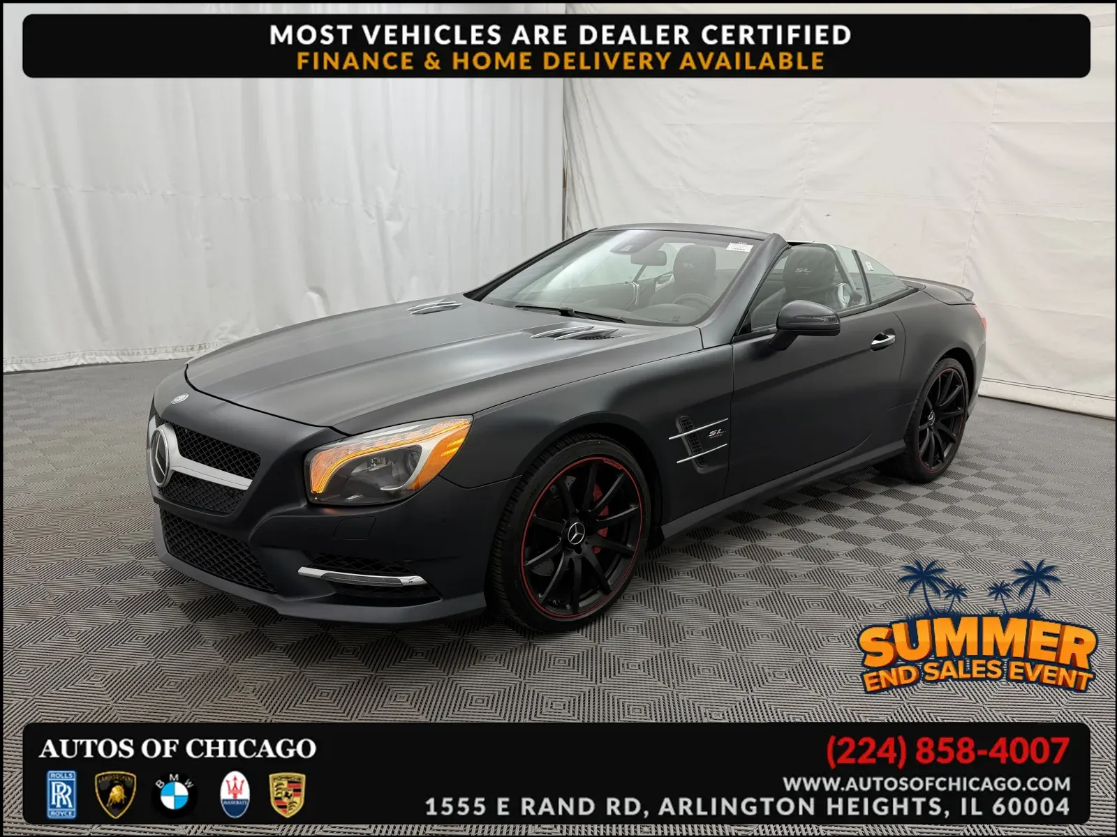 Black 2016 Mercedes-Benz SL 550 for sale in Arlington Heights, IL