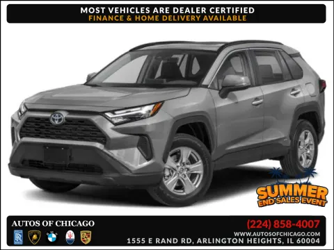 White 2022 Toyota RAV4 Hybrid XLE for sale in Arlington Heights, IL
