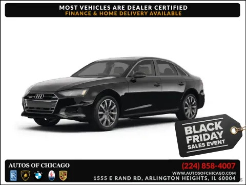 Black 2023 Audi A4 Sedan S line Premium for sale in Arlington Heights, IL