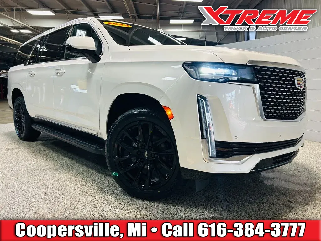 White 2022 Cadillac Escalade ESV Luxury for sale in Coopersville, MI