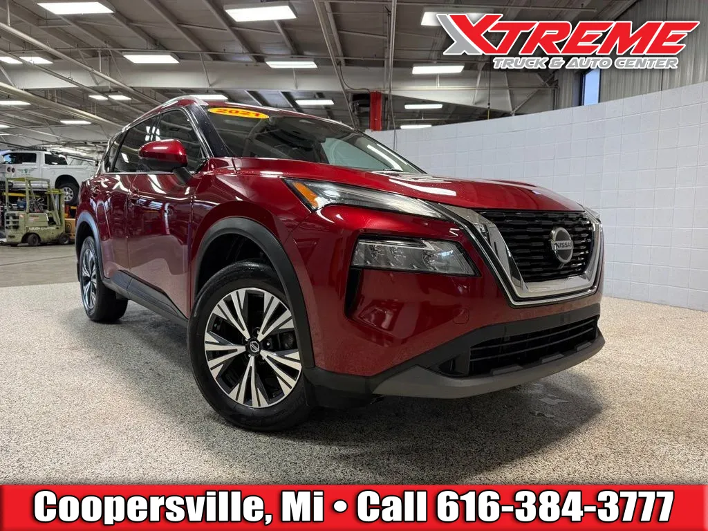 Red 2021 Nissan Rogue SV for sale in Coopersville, MI