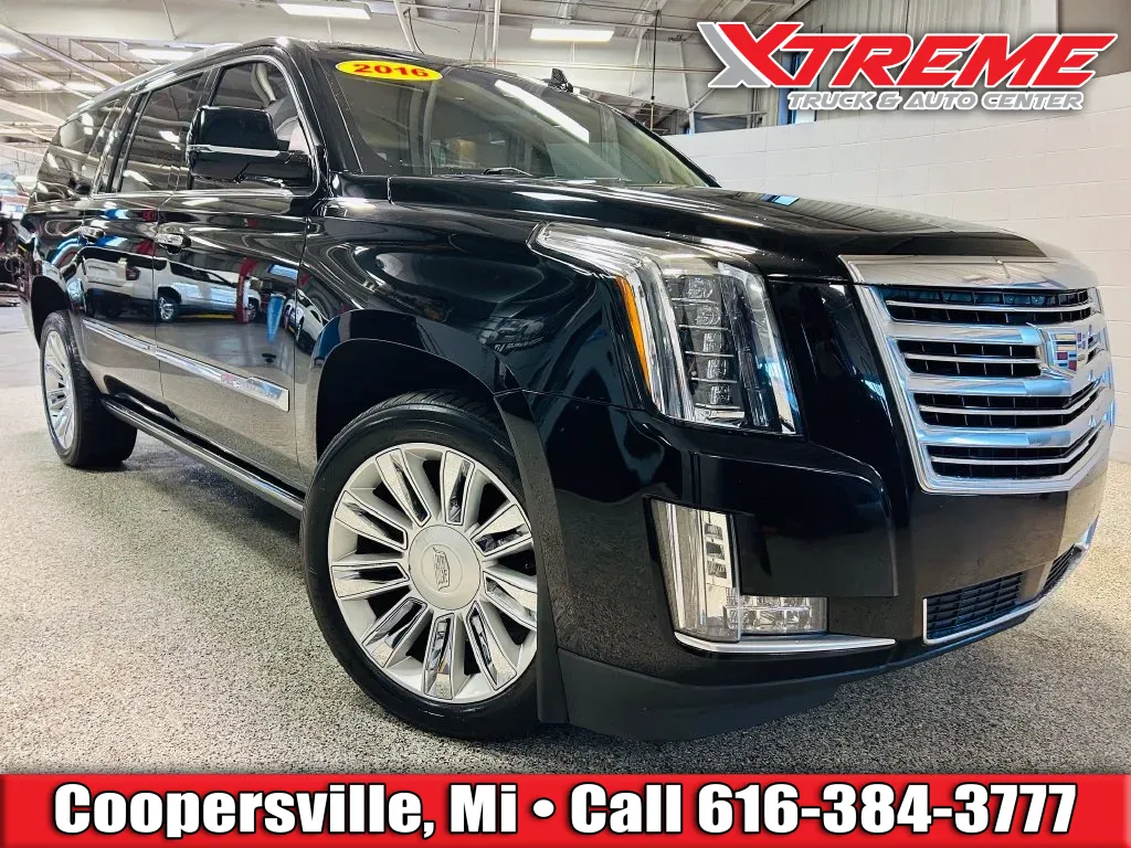 Black 2016 Cadillac Escalade ESV Platinum Edition for sale in Coopersville, MI