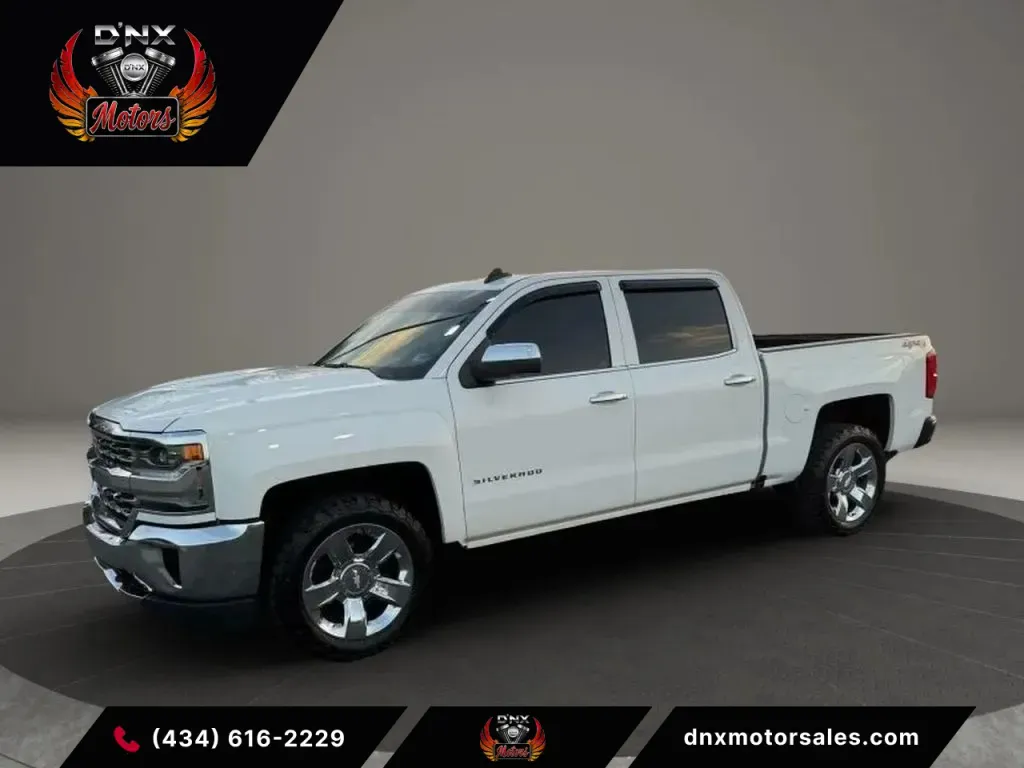 White 2018 Chevrolet Silverado 1500 Crew Cab LTZ Pickup 4D 5 3/4 ft for sale in Altavista, VA
