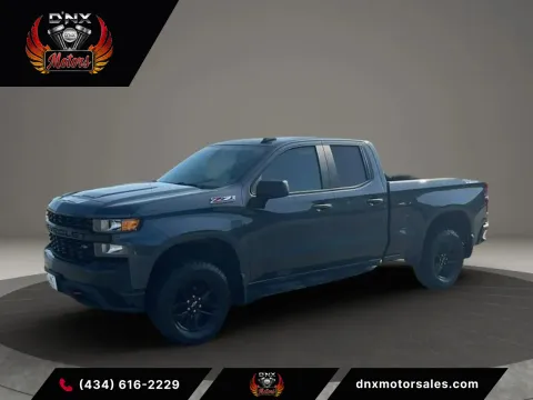 Gray 2020 Chevrolet Silverado 1500 Double Cab Custom Trail Boss Pickup 4D 6 1/2 ft for sale in Altavista, VA