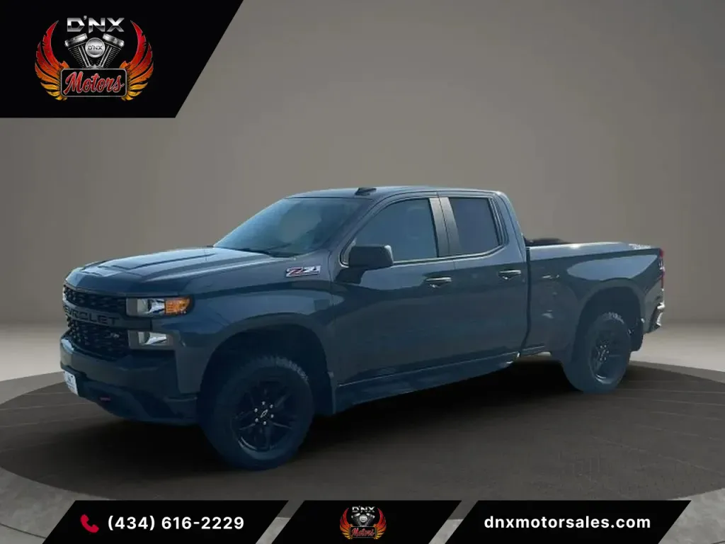 Gray 2020 Chevrolet Silverado 1500 Double Cab Custom Trail Boss Pickup 4D 6 1/2 ft for sale in Altavista, VA