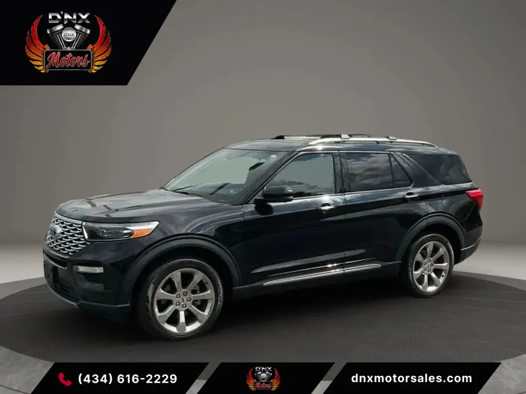 Black 2020 Ford Explorer Platinum Sport Utility 4D for sale in Forest, VA