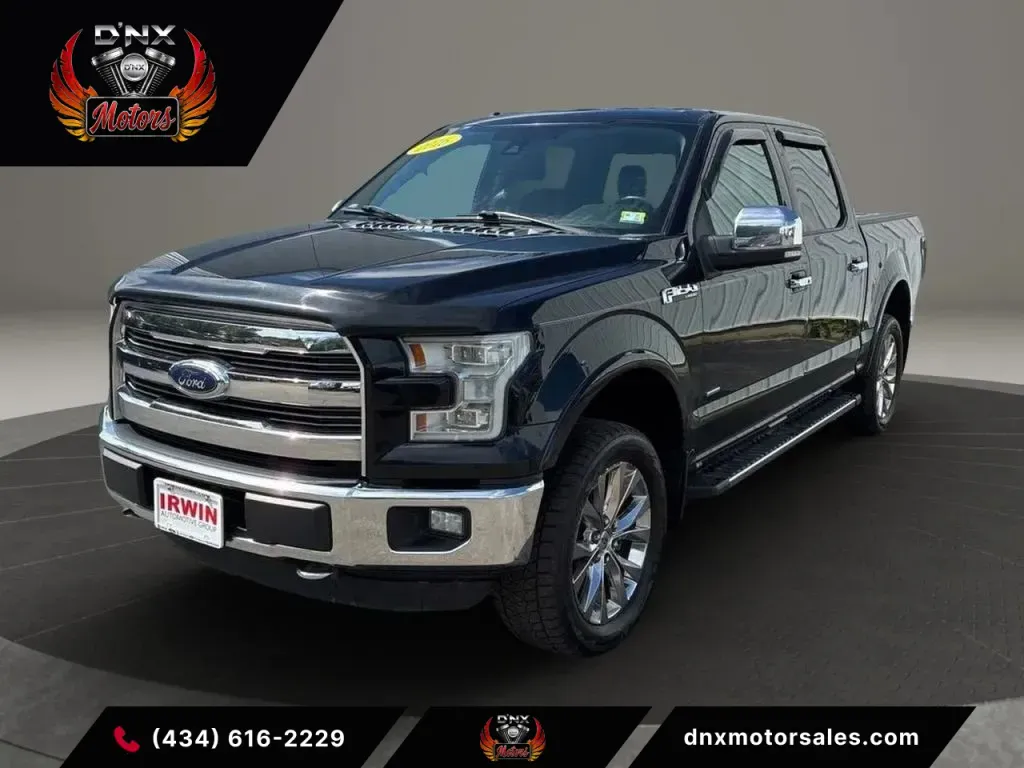 Black 2016 Ford F-150 SuperCrew Cab Lariat Pickup 4D 5 1/2 ft for sale in Altavista, VA