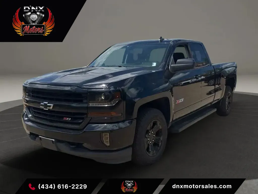 Black 2017 Chevrolet Silverado 1500 Double Cab Z71 LT Pickup 4D 6 1/2 ft for sale in Altavista, VA