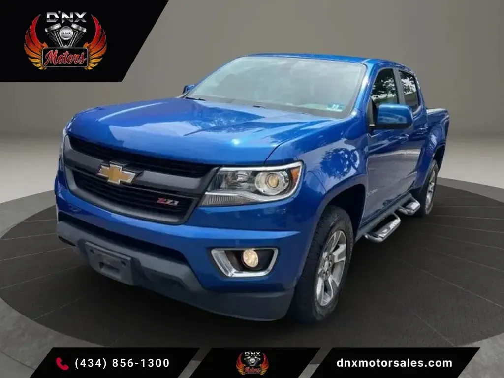 Blue 2018 Chevrolet Colorado Crew Cab Z71 Pickup 4D 5 ft for sale in Altavista, VA