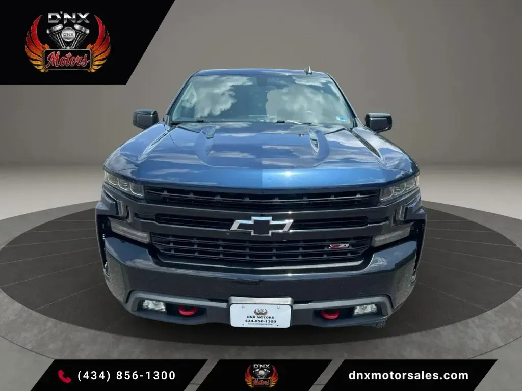 Blue 2020 Chevrolet Silverado 1500 Crew Cab LT Trail Boss Pickup 4D 5 3/4 ft for sale in Altavista, VA