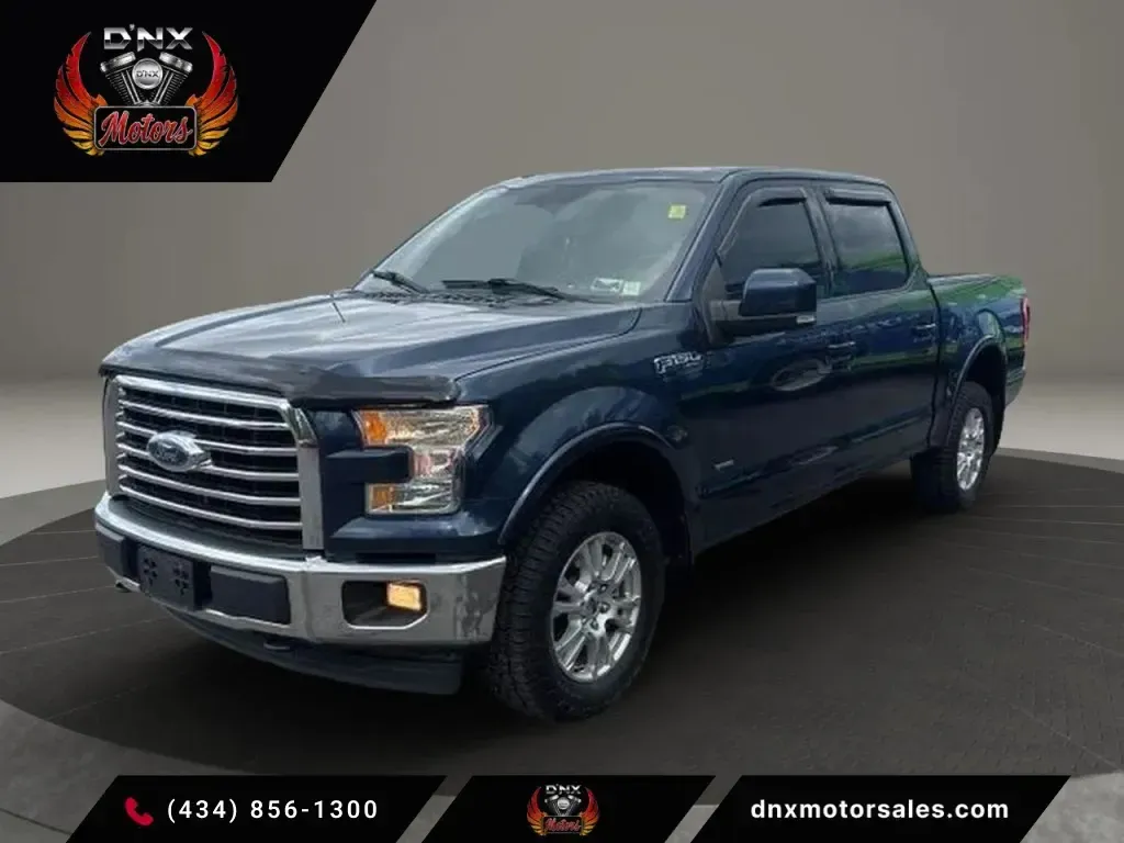 Blue 2017 Ford F-150 SuperCrew Cab Lariat Pickup 4D 5 1/2 ft for sale in Altavista, VA