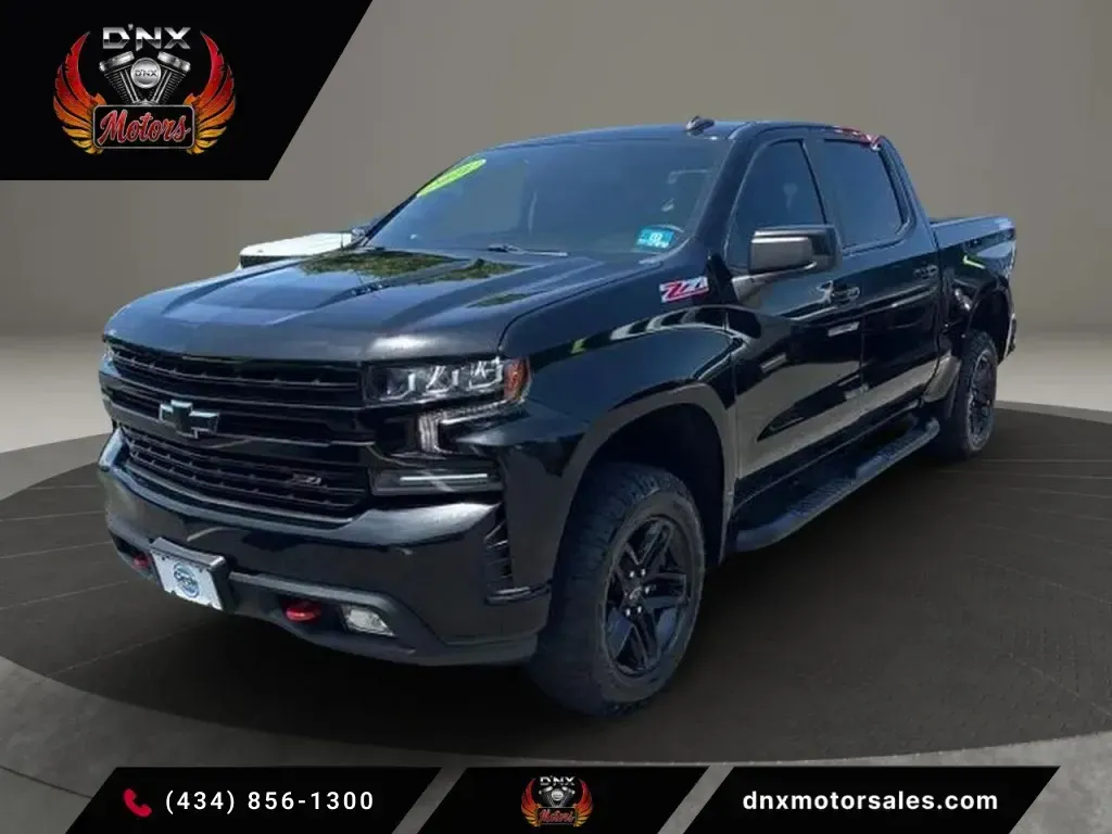 Black 2021 Chevrolet Silverado 1500 Crew Cab LT Trail Boss Pickup 4D 5 3/4 ft for sale in Altavista, VA