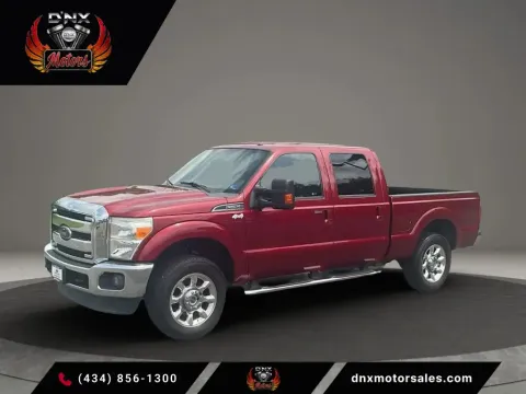 Red 2016 Ford F250 Super Duty Crew Cab Lariat Pickup 4D 6 3/4 ft for sale in Altavista, VA