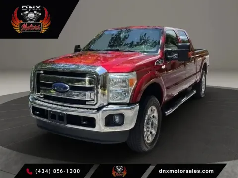 Red 2016 Ford F250 Super Duty Crew Cab Lariat Pickup 4D 6 3/4 ft for sale in Altavista, VA