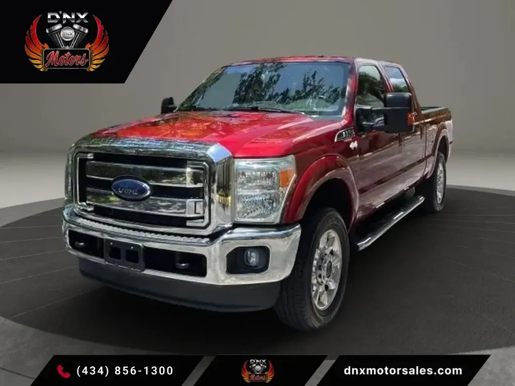 Red 2016 Ford F250 Super Duty Crew Cab Lariat Pickup 4D 6 3/4 ft for sale in Altavista, VA