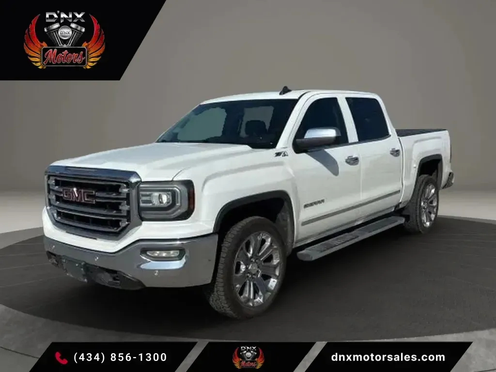 White 2018 GMC Sierra 1500 Crew Cab SLT Pickup 4D 5 3/4 ft for sale in Altavista, VA