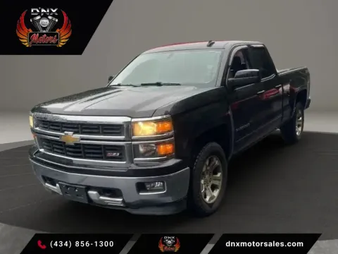Black 2015 Chevrolet Silverado 1500 Double Cab Z71 LT Pickup 4D 6 1/2 ft for sale in Altavista, VA