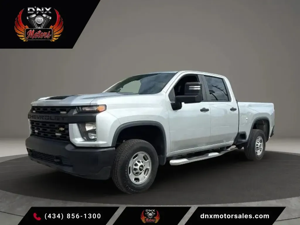 Silver 2021 Chevrolet Silverado 2500 HD Crew Cab Work Truck Pickup 4D 6 1/2 ft for sale in Altavista, VA
