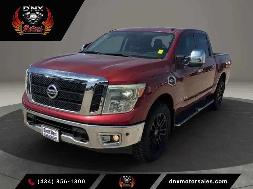 Red 2017 Nissan Titan Crew Cab SL Pickup 4D 5 1/2 ft for sale in Altavista, VA