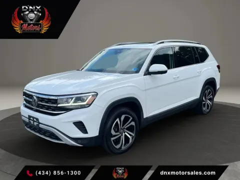 White 2021 Volkswagen Atlas SEL Premium 4Motion (2021.5) Sport Utility 4D for sale in Altavista, VA
