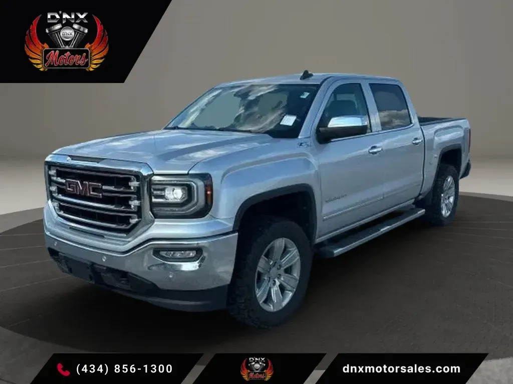 Silver 2018 GMC Sierra 1500 Crew Cab SLT Pickup 4D 5 3/4 ft for sale in Altavista, VA