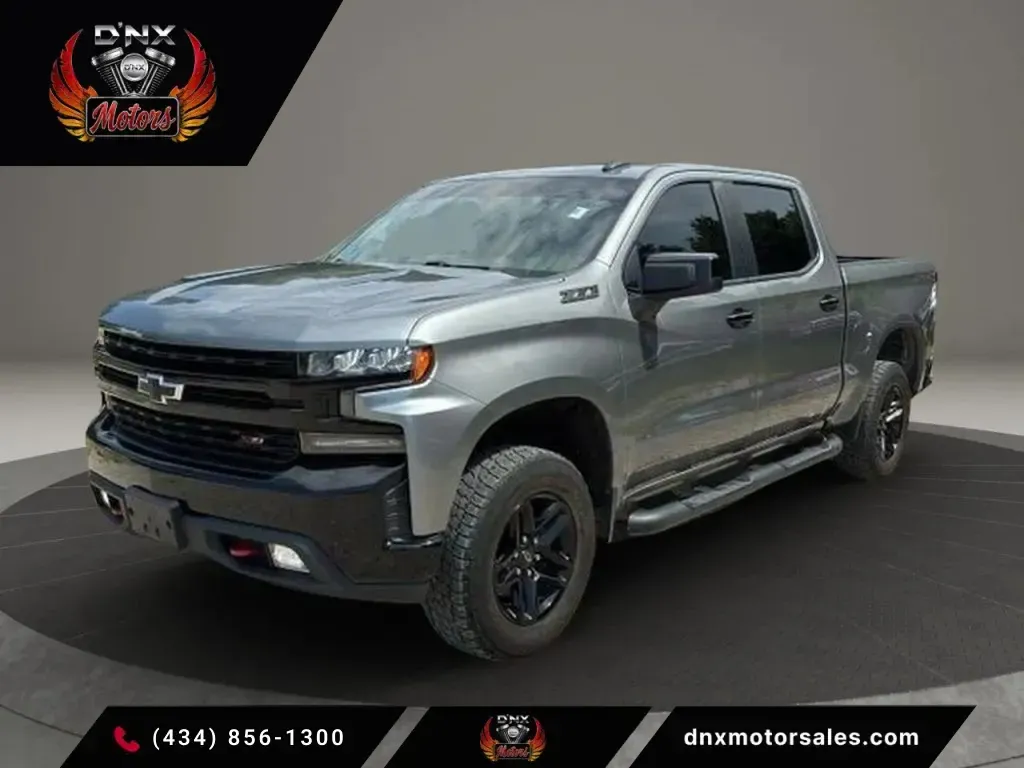 Gray 2021 Chevrolet Silverado 1500 Crew Cab LT Trail Boss Pickup 4D 5 3/4 ft for sale in Altavista, VA