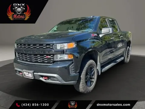 Black 2019 Chevrolet Silverado 1500 Crew Cab Custom Trail Boss Pickup 4D 5 3/4 ft for sale in Altavista, VA