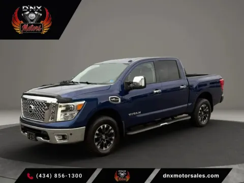 Blue 2017 Nissan Titan Crew Cab SL Pickup 4D 5 1/2 ft for sale in Altavista, VA