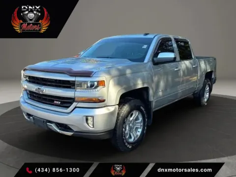 Silver 2018 Chevrolet Silverado 1500 Crew Cab Z71 LT Pickup 4D 5 3/4 ft for sale in Altavista, VA