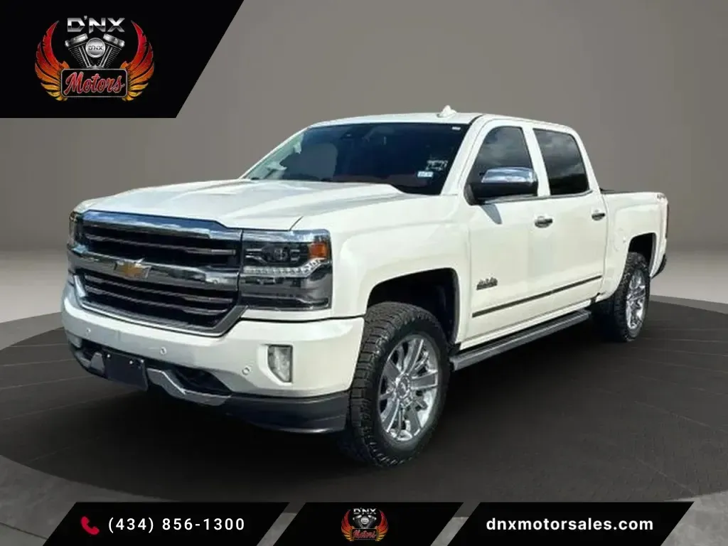 White 2017 Chevrolet Silverado 1500 Crew Cab High Country Pickup 4D 5 3/4 ft for sale in Altavista, VA