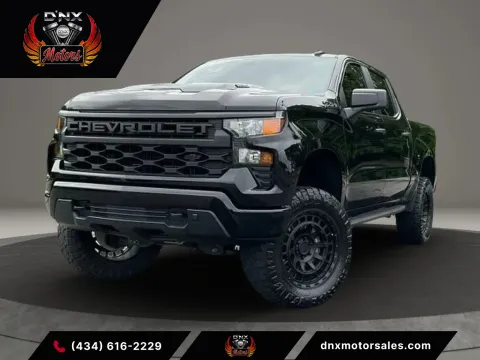 Black 2024 Chevrolet Silverado 1500 Crew Cab Custom Trail Boss Pickup 4D 5 3/4 ft for sale in Forest, VA