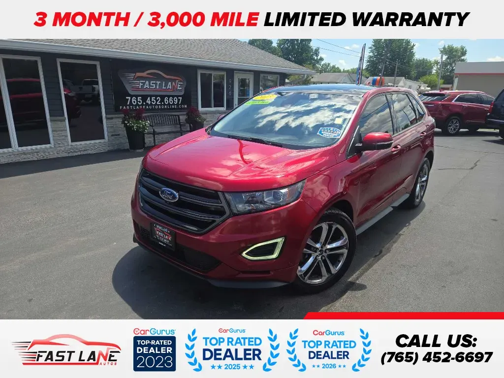 Red 2015 FORD EDGE SPORT for sale in Kokomo, IN