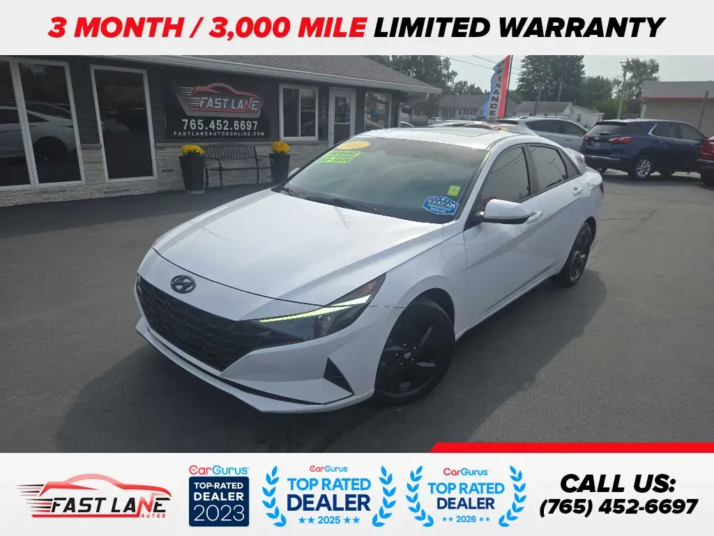 White 2021 HYUNDAI ELANTRA SEL for sale in Kokomo, IN