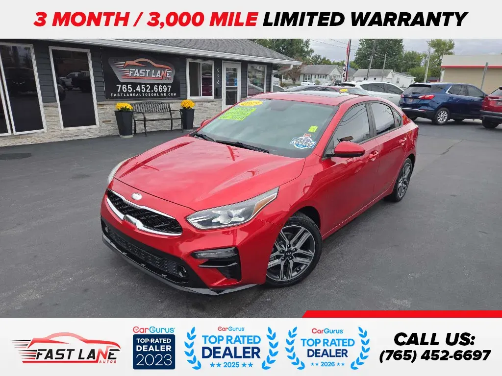 Red 2019 KIA FORTE GT LINE for sale in Kokomo, IN