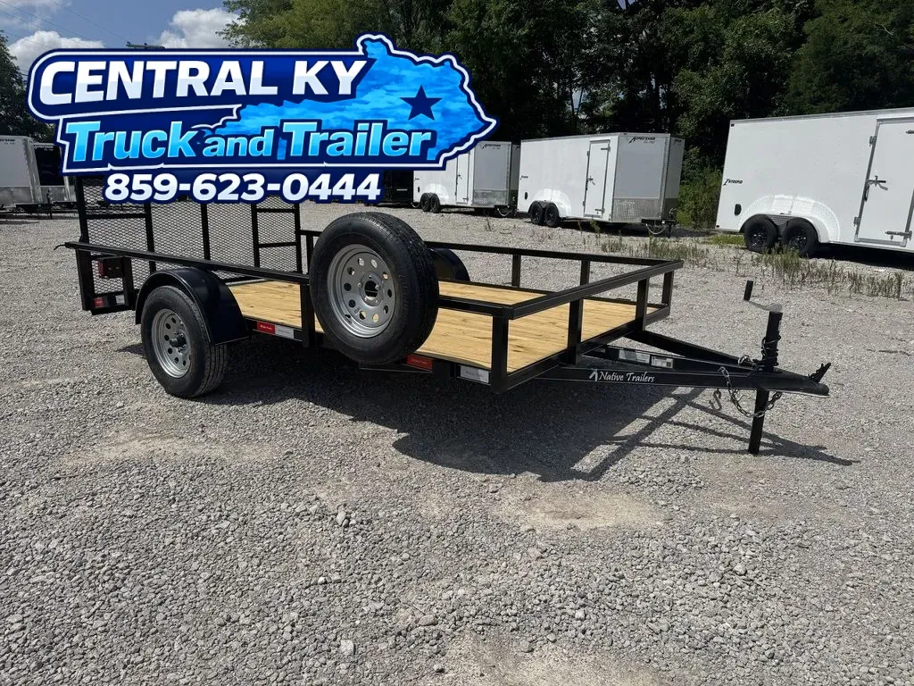 Black 2026 Native Trailers 6.5x12 Dovetail Utility for sale in Richmond, KY