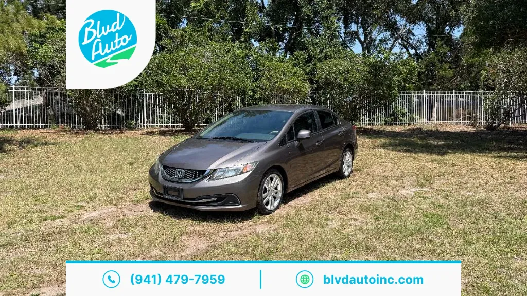 Gray 2013 Honda Civic LX for sale in Bradenton, FL