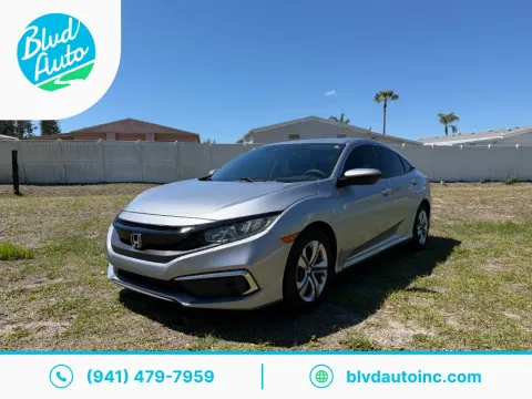 Silver 2020 Honda Civic LX for sale in Bradenton, FL