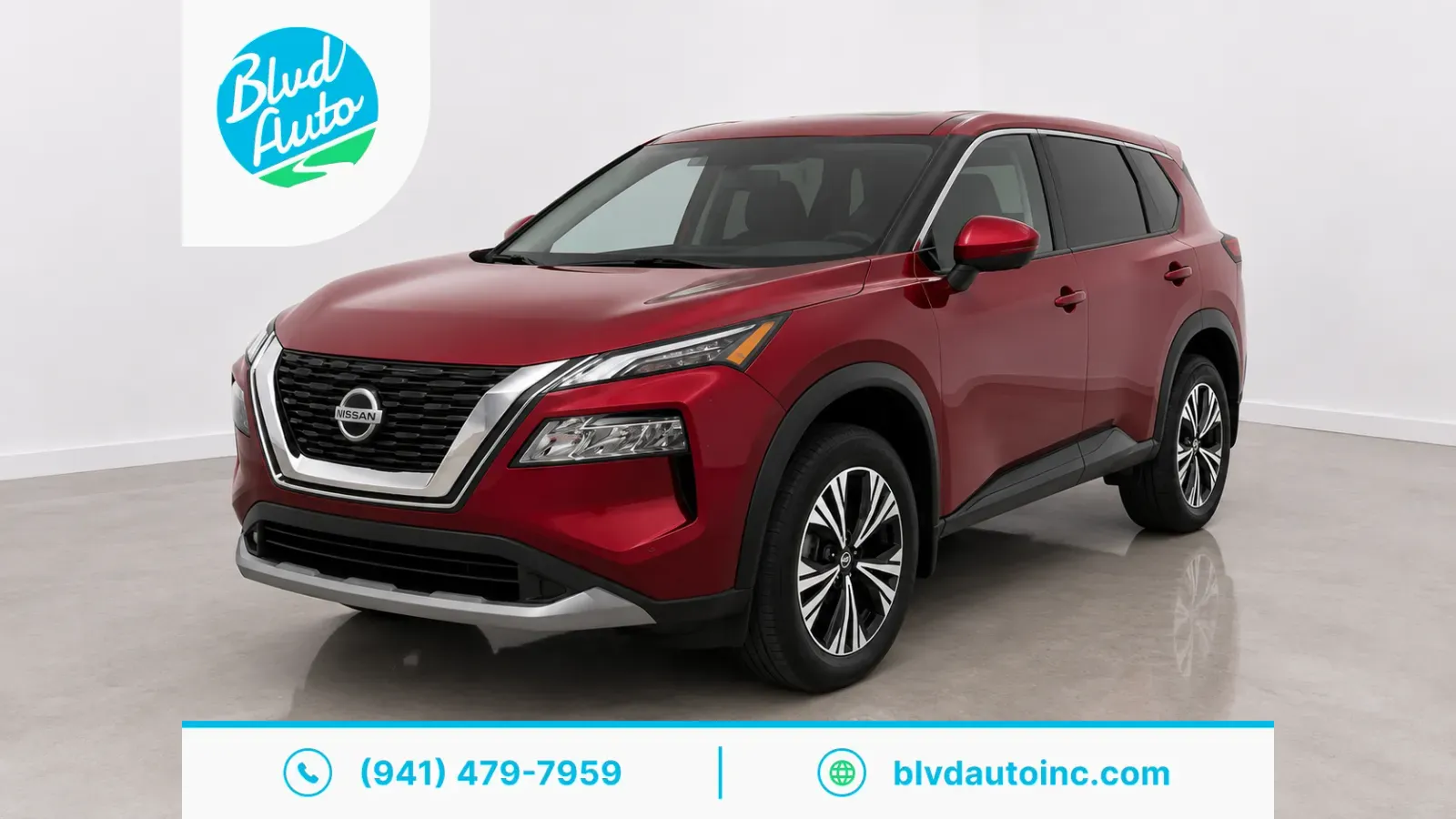Red 2021 Nissan Rogue SV for sale in Bradenton, FL