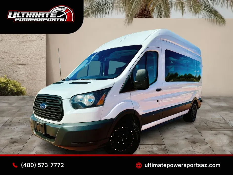 White 2016 Ford Transit Wagon 15 Passenger High Roof for sale in Scottsdale, AZ