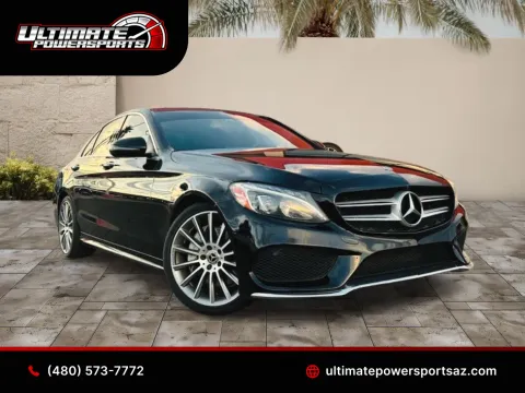 Black 2018 Mercedes-Benz C 300 ~ AMG Pkg W/ Red Interior for sale in Scottsdale, AZ