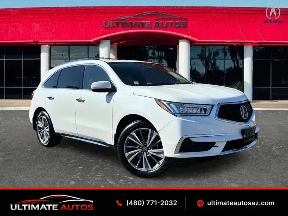 White 2018 Acura MDX Technology Pkg Sport Utility 4D for sale in Mesa, AZ