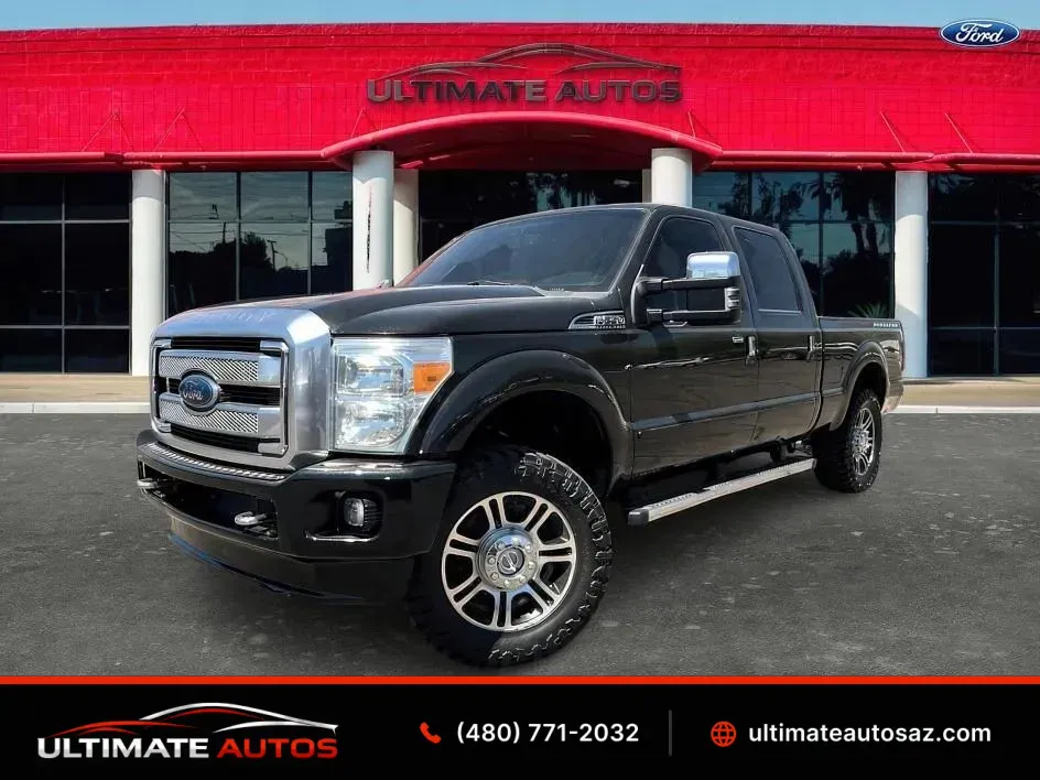 Black 2013 Ford F250 Super Duty Crew Cab Platinum Pickup 4D 6 3/4 ft for sale in Mesa, AZ