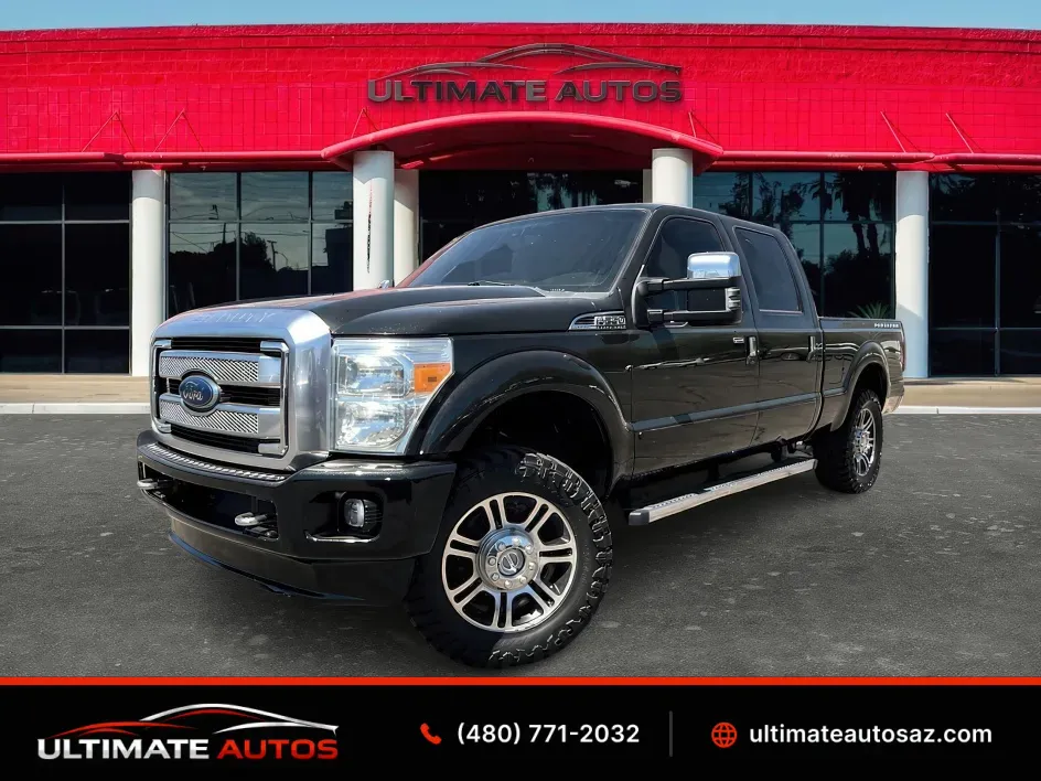 Black 2013 Ford F250 Super Duty Crew Cab Platinum Pickup 4D 6 34 ft for sale in Mesa, AZ