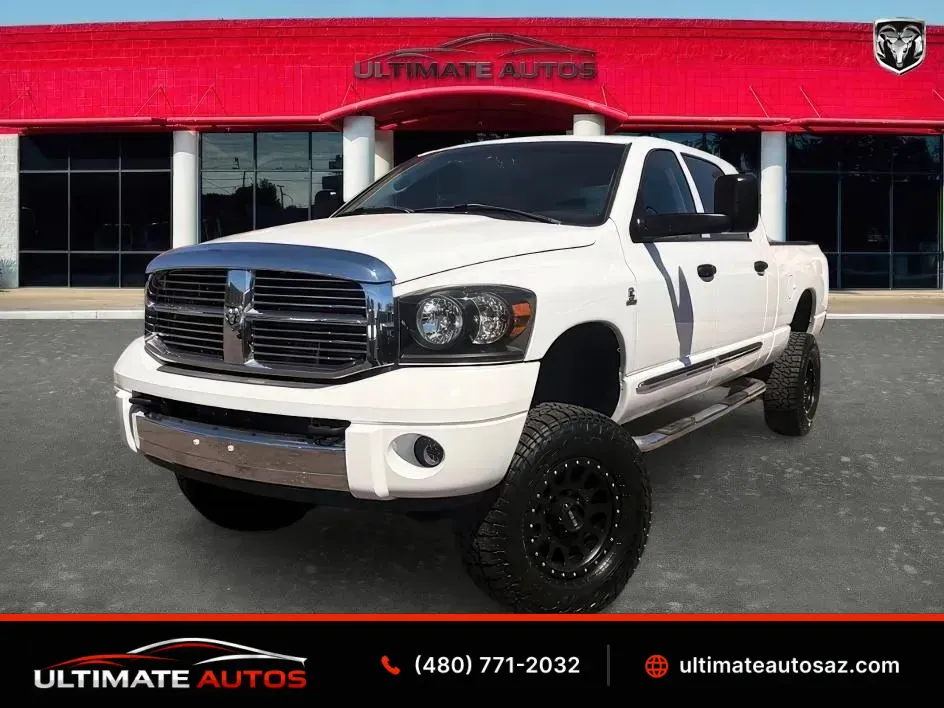 White 2008 Dodge Ram 2500 Mega Cab Laramie Pickup 4D 6 1/4 ft for sale in Mesa, AZ