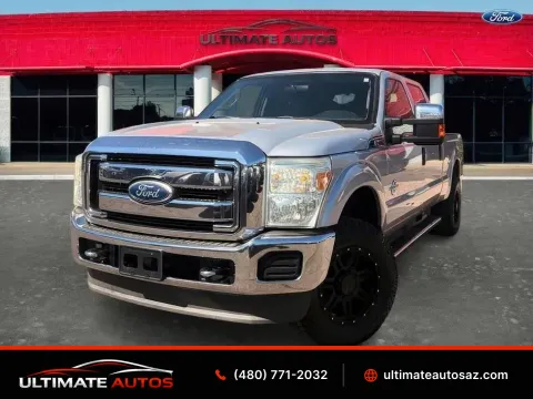 Silver 2011 Ford F250 Super Duty Crew Cab XLT Pickup 4D 6 3/4 ft for sale in Mesa, AZ