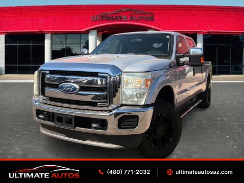 Silver 2011 Ford F250 Super Duty Crew Cab XLT Pickup 4D 6 34 ft for sale in Mesa, AZ