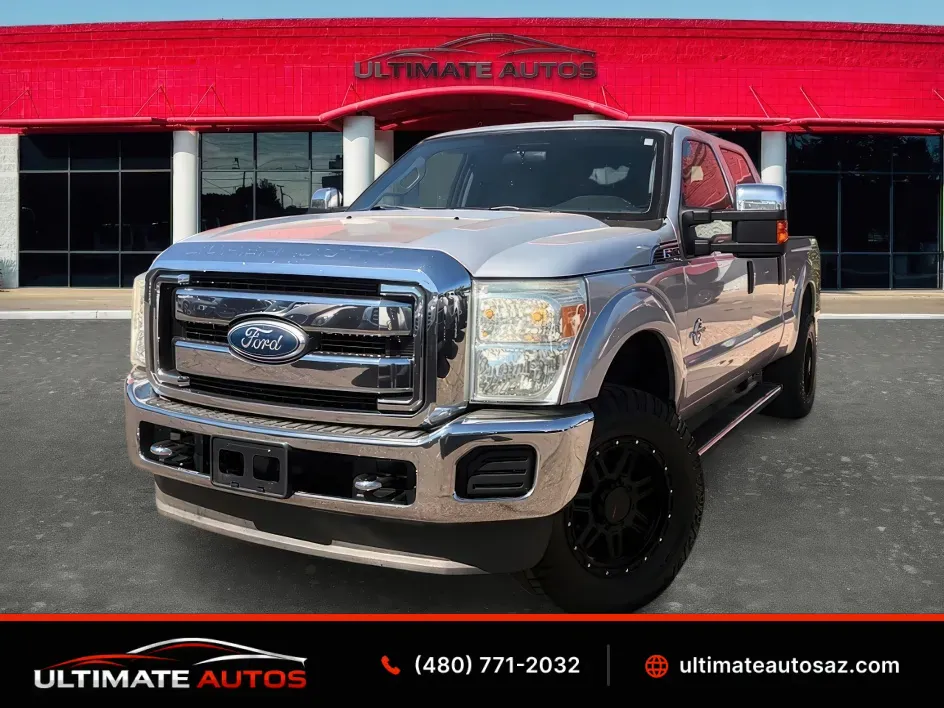 Silver 2011 Ford F250 Super Duty Crew Cab XLT Pickup 4D 6 34 ft for sale in Mesa, AZ