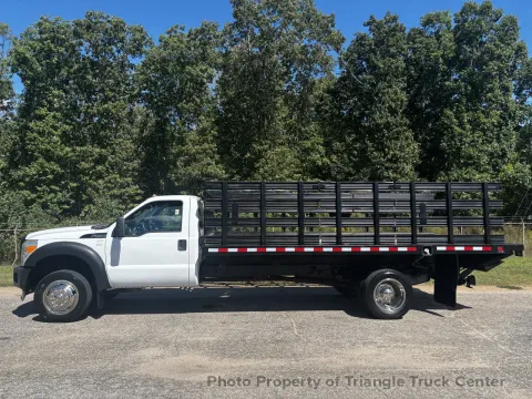 White 2014 Ford F-550 16+ foot stake with Lift Gate for sale in Franklinton, NC